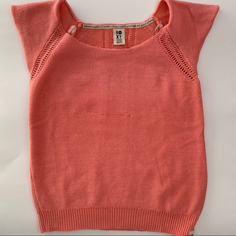 ROXY, GIRLS, KNIT TOP, SALMON , SIZE M 10-12